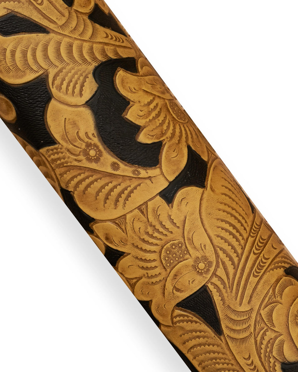 Western floral embossed leather hide, tooled cowboy style brown black skin, tooling leather for belts bags craftB18742-ST La Garzarara