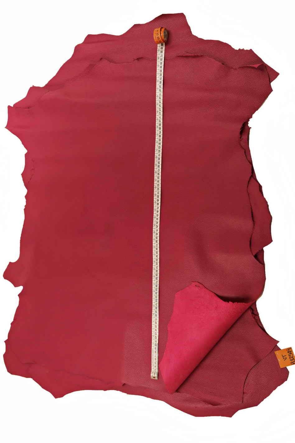 Soft raspberry pink pebbled goatskin leather SKIN hide, semi glossy embossed goat leather 0.9–1.1 mm for bags B18821-TU La Garzarara