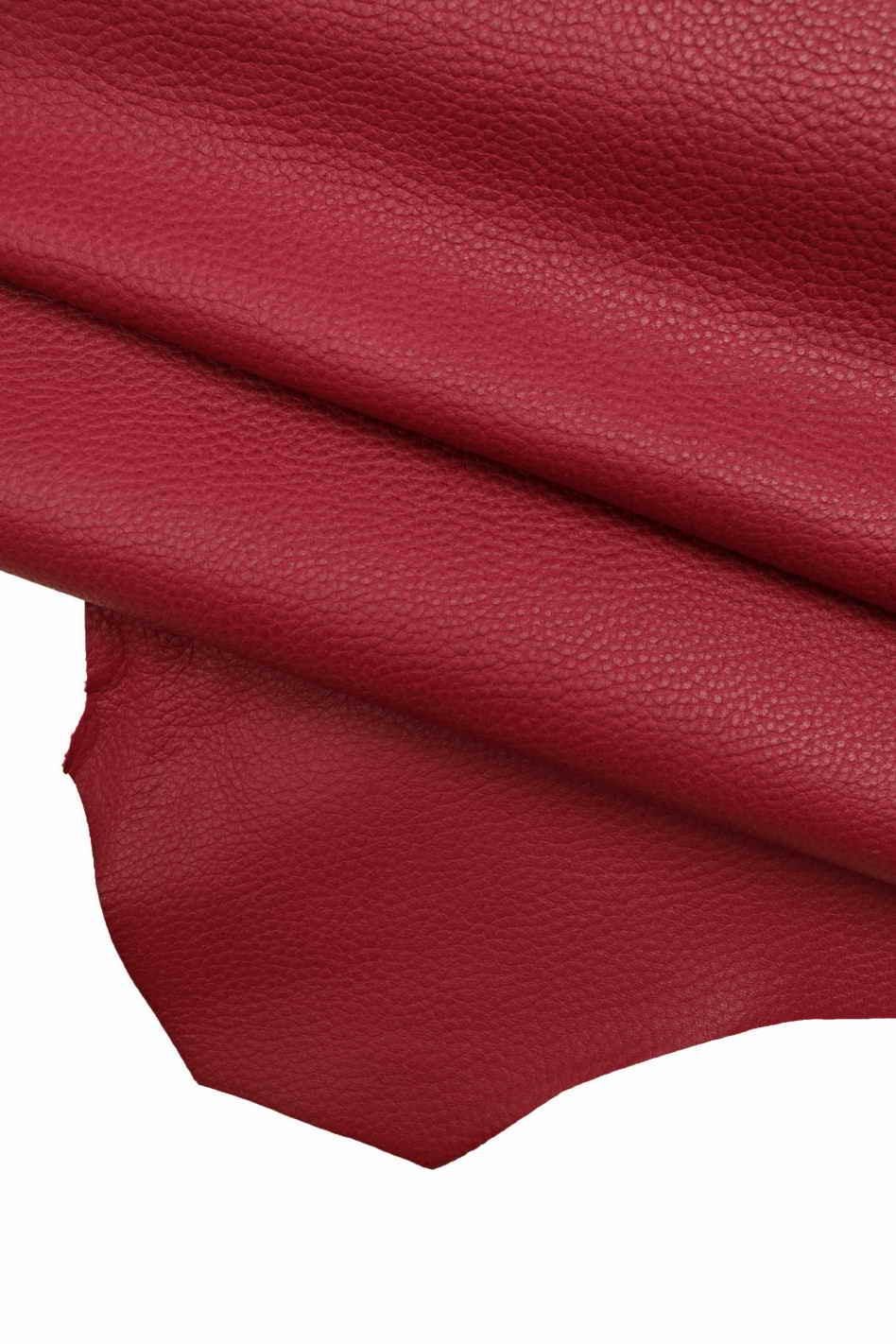 Soft raspberry pink pebbled goatskin leather SKIN hide, semi glossy embossed goat leather 0.9–1.1 mm for bags B18821-TU La Garzarara