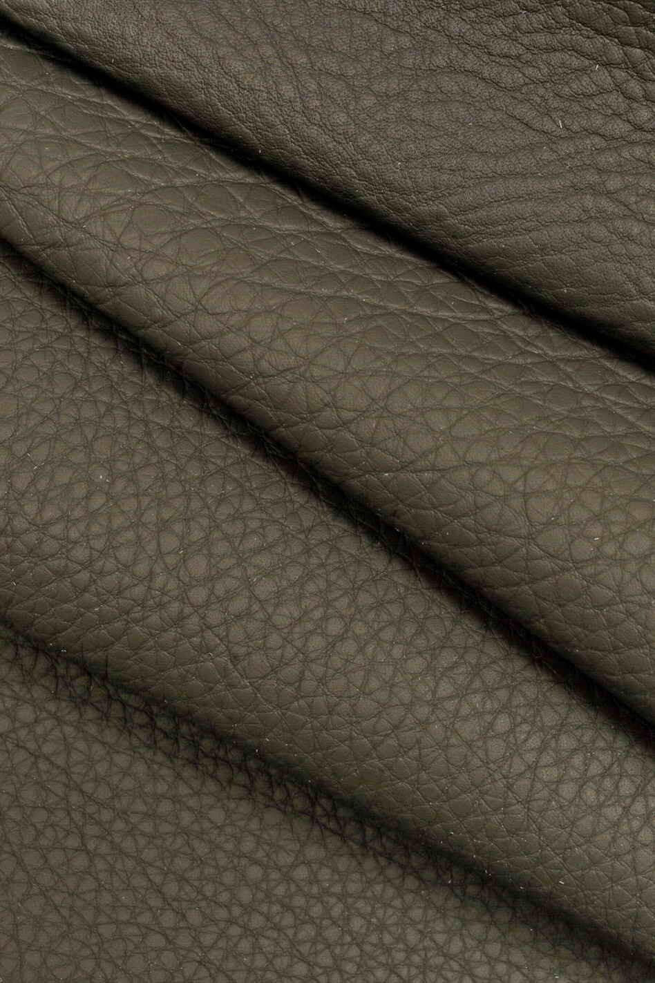 Grey pebble GRAIN printed leather hide, soft MATT cowhide, sporty thick calfskin for crafters B18824-TU La Garzarara