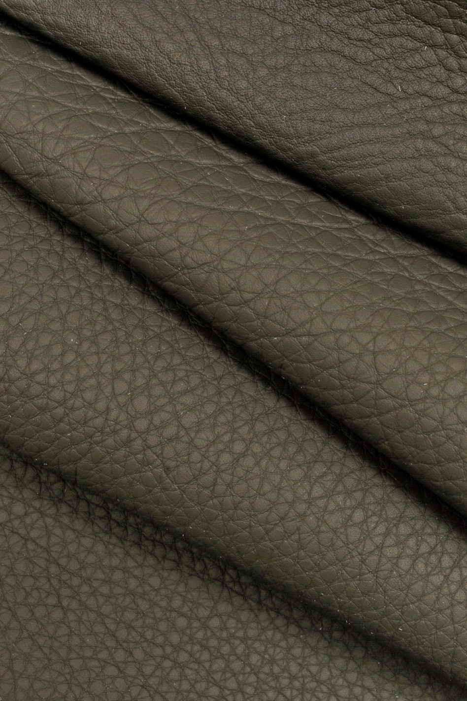 Grey pebble GRAIN printed leather hide, soft MATT cowhide, sporty thick calfskin for crafters B18824-TU La Garzarara