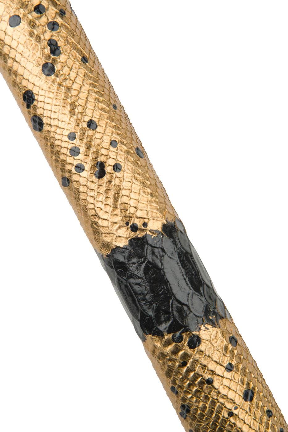 Italian Snake Print Leather Hide,Beige Black Exotic embossed Leather | snakeskin Leather for Shoes & Crafts B18574-MT(st) La Garzarara