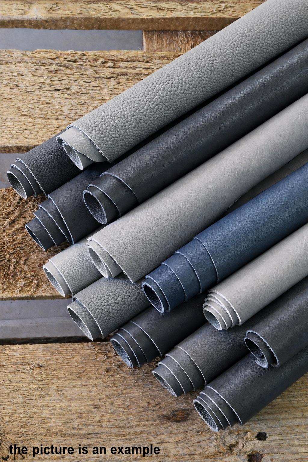 GREY leathe scraps, smooth and pebbled renmants leather in solid color, RANDOM pieces of skin 1.0 1.2 mm B114 La Garzarara