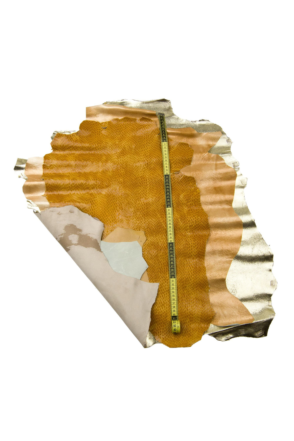 Gold Leather Palette Italian Metallic Leather Hides Patent Python Skins Luxury Craft printed hides Set B18293-MT(ST) La Garzarara