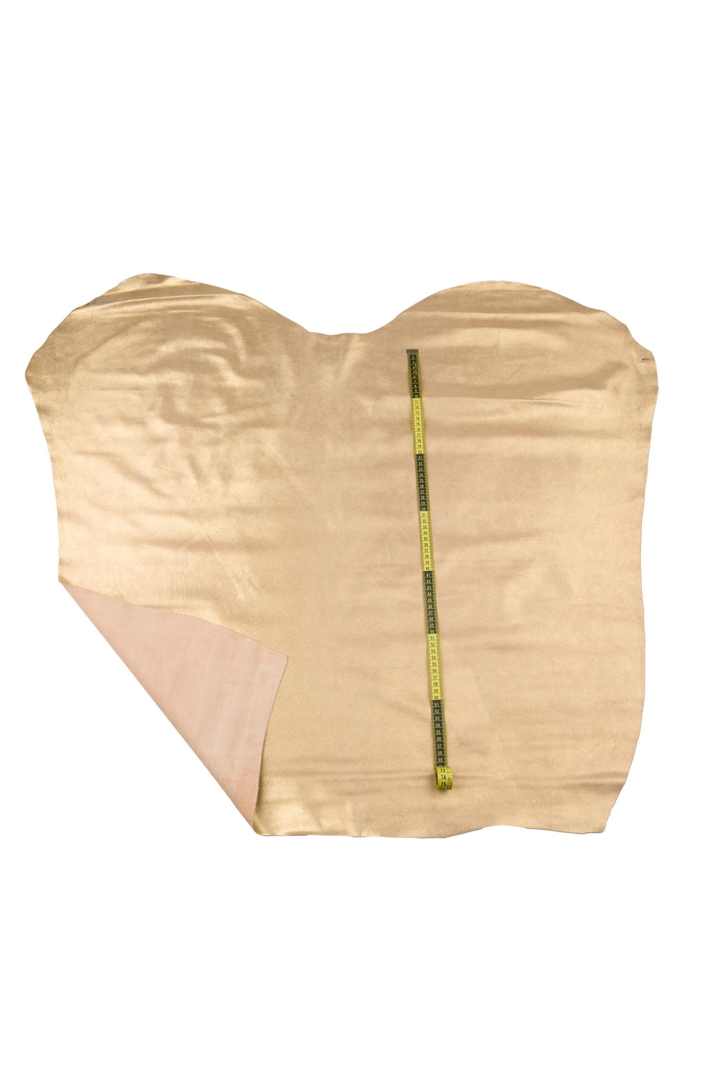 Champagne Metallic Suede Leather, Shimmer Leather Hide, Sparkle Suede for Bags Leathercraft B18585-MT La Garzarara