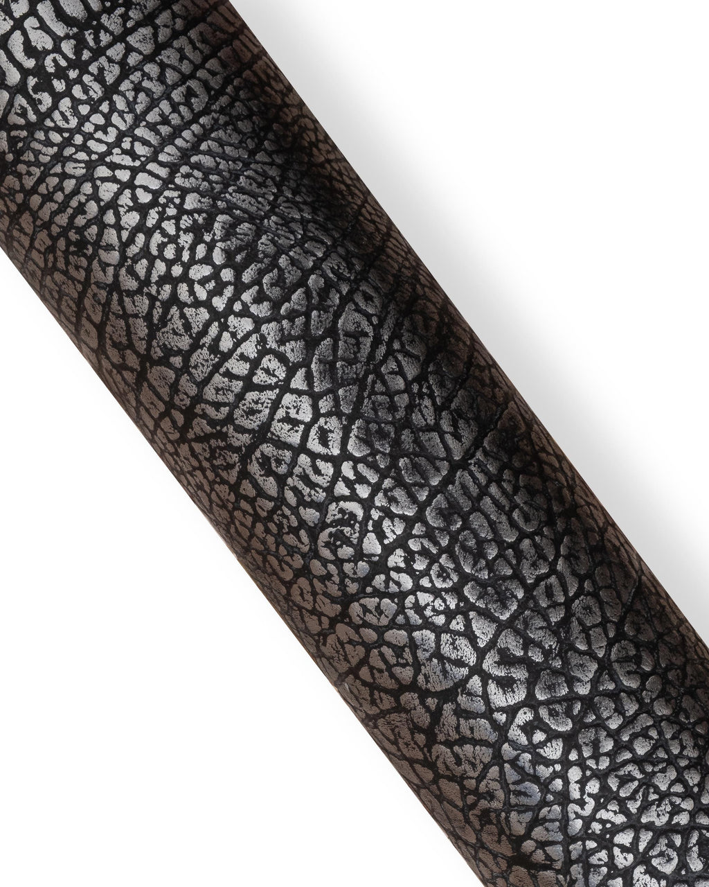 Black silver ELEPHANT textured leather skin, METALLIC calfskin animal print 1.2 - 1.4 mm B18703-MT(st) La Garzarara