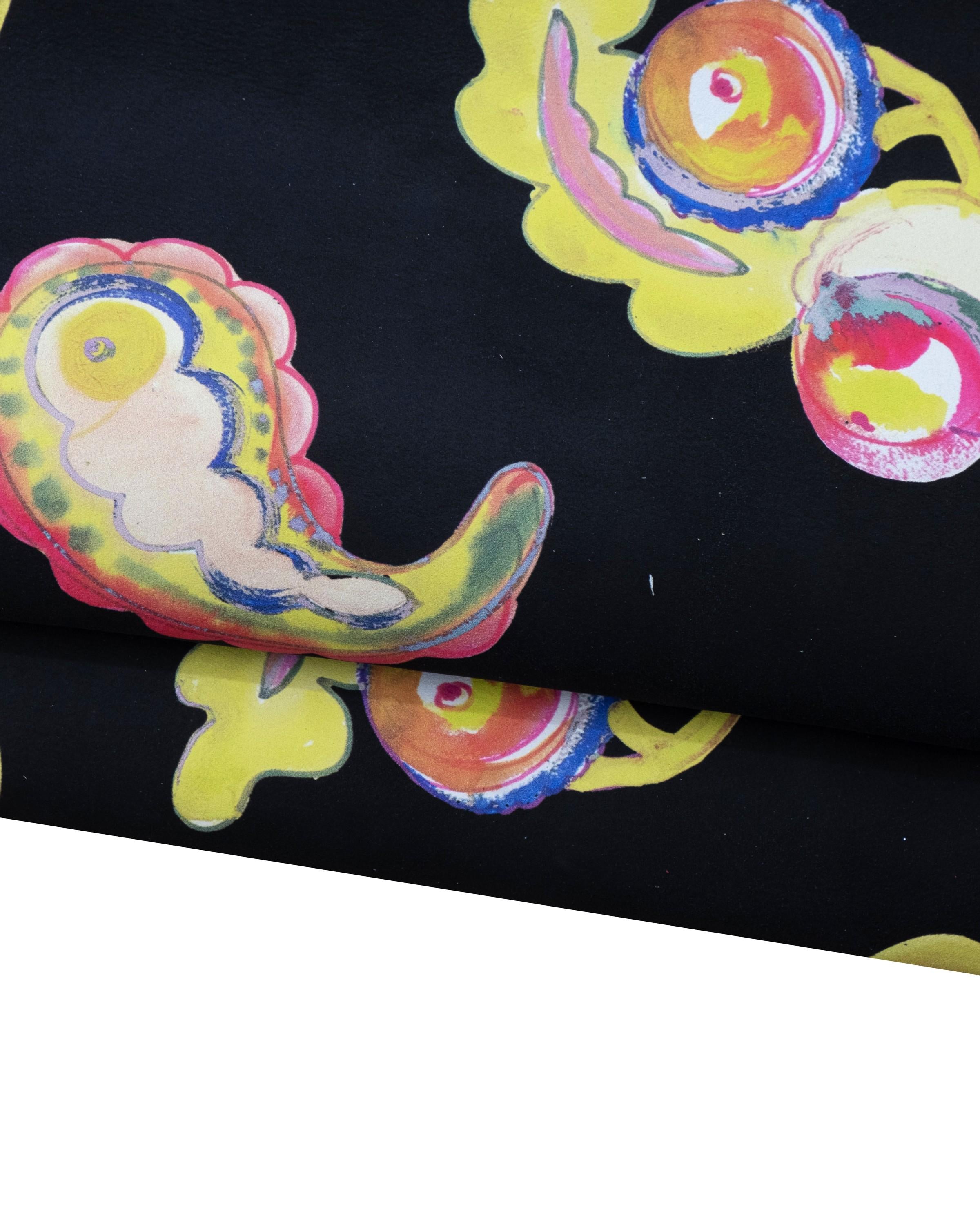 Pop Art Printed Leather Hide, Designer Printed Leather art, Abstract Graphic Leather, Leathercraft B18736-ST La Garzarara