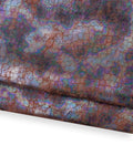 HOLOGRAPHIC printed leather skin, brick red CROCODILE embossed goatskin, vintage effect for hobbyists B18728-MT(st) Garzarara