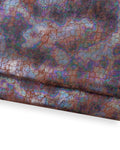 HOLOGRAPHIC printed leather skin, brick red CROCODILE embossed goatskin, vintage effect for hobbyists B18728-MT(st) Garzarara