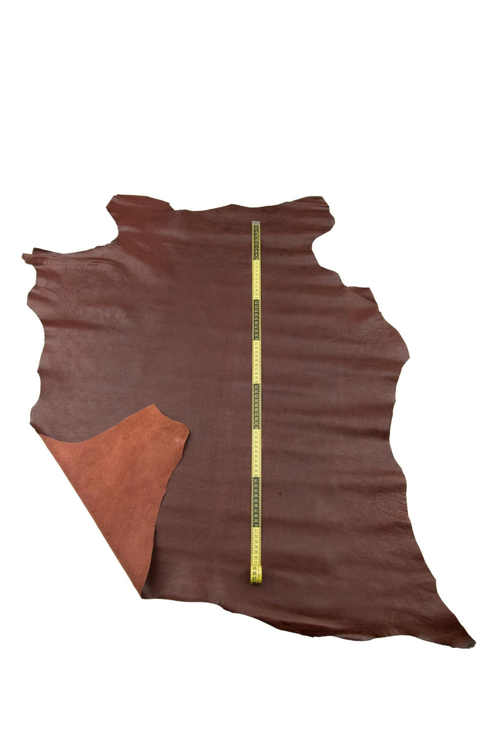 Chocolate smooth leather hide, SPORTY naturale grain calfskin, soft cowhide 0.9 - 1.0 mm, ideal for diy projects B18588-VT La Garzarara