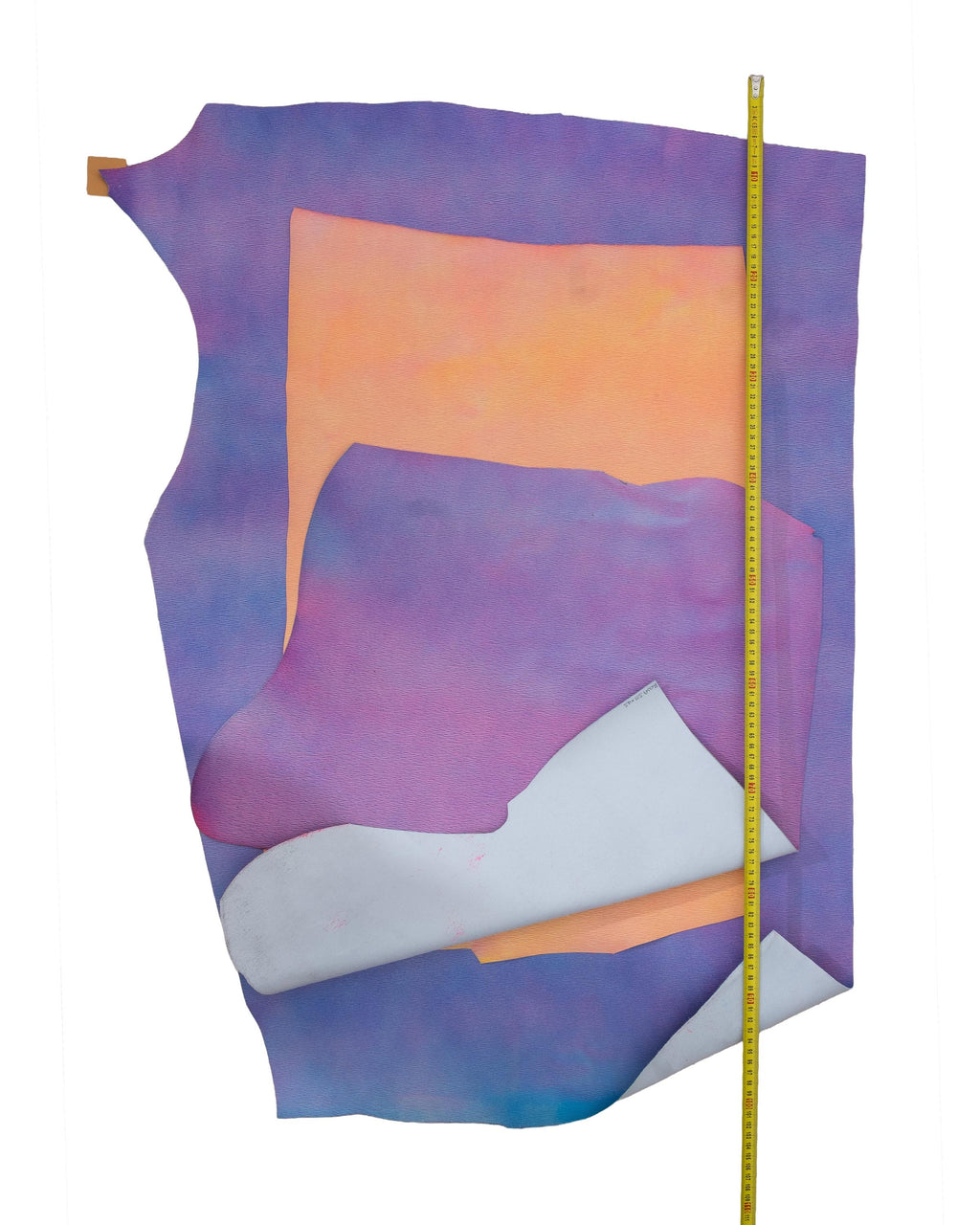 STRIPED leather hide, pink, blue, yellow, orange printed cowhide, SPORTY matt calfskin for diy projects B18697-ST La Garzarara
