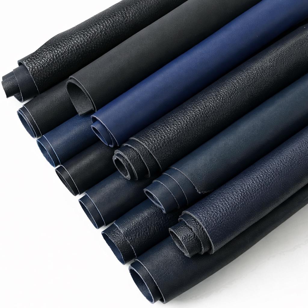 Blue Leather PIECES, Assorted Smooth Navy leather scraps, Variety blue Offcuts 1.0-1.2mm (3-4oz) 1 kg (2 lbs) - 2 kg (4 lbs) B110