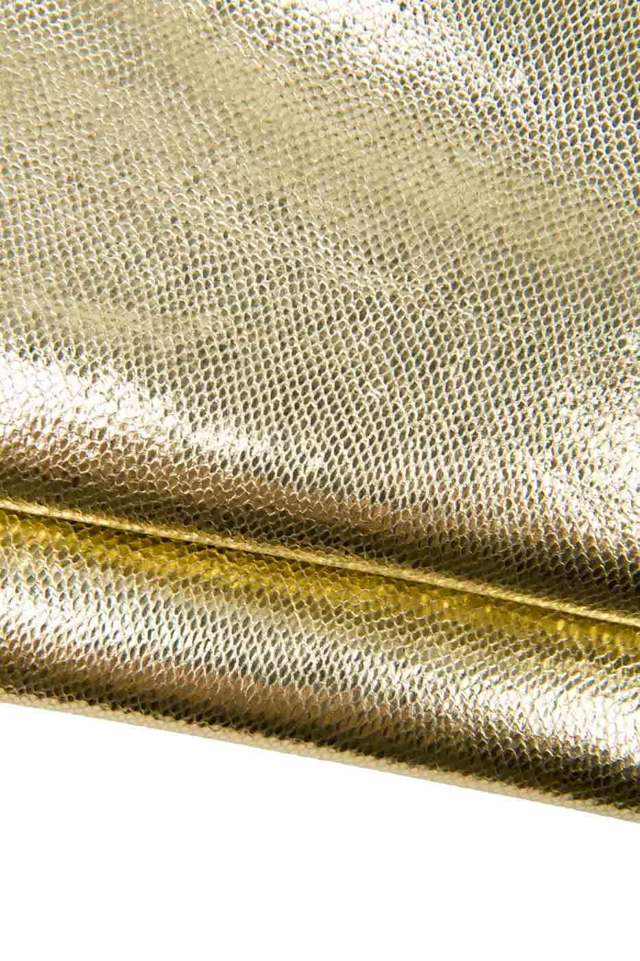 Gold Leather Palette Italian Metallic Leather Hides Patent Python Skins Luxury Craft printed hides Set B18293-MT(ST) La Garzarara