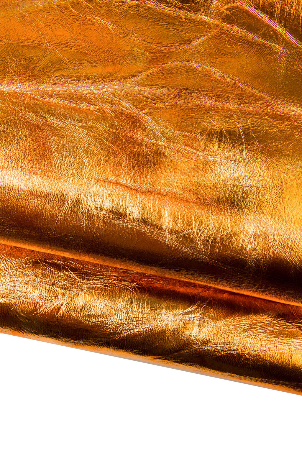 Copper Leather Hides Fantasy Print Italian Skins Burnt Orange Rust Cognac Designer Leather Collection B18303-MT(ST) La Garzarara