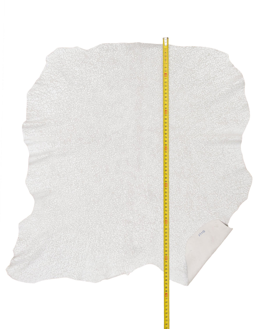 White Textured Leather Hide, Crackled Printed Italian skin | Genuine speckled for Bags & Crafts B18783-ST La Garzarara