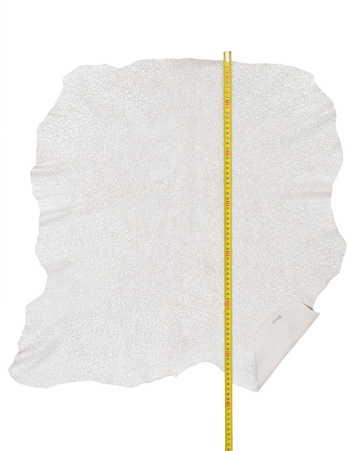 White Textured Leather Hide, Crackled Printed Italian skin | Genuine speckled for Bags & Crafts B18783-ST La Garzarara