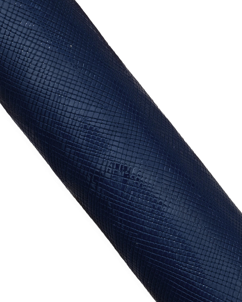 Blue GEOMETRICAL printed leather hide, glossy embossed PATENT cowhide, soft calfskin for hobbyists 1.1-1.3 mm B17957-ST La Garzarara