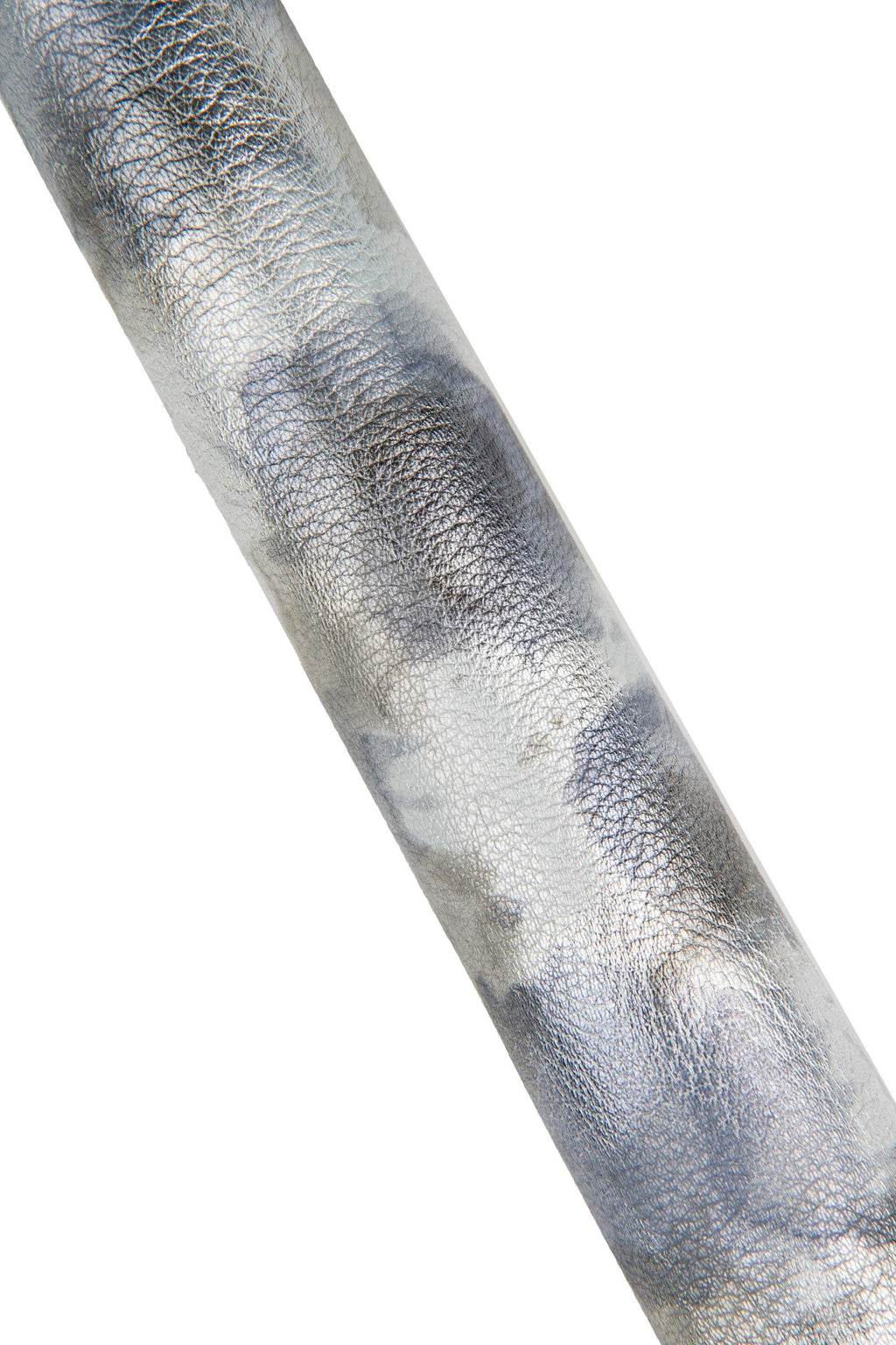 Abstract Watercolor Leather skin, Artistic Printed hide, Grey White metallic Leather for Bags, Fashion Leather, B18545-MT(ST) La Garzarara