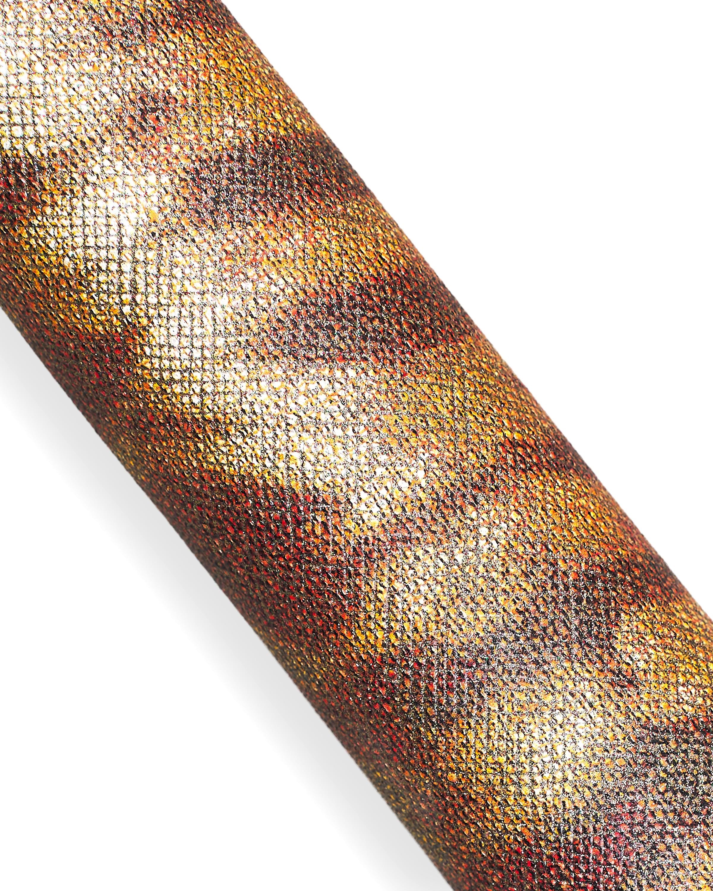 Warm Tone Leather Hides Copper Bronze Cognac Italian Designer Skins Luxury Fashion Leather Selection B18362-MT(ST)