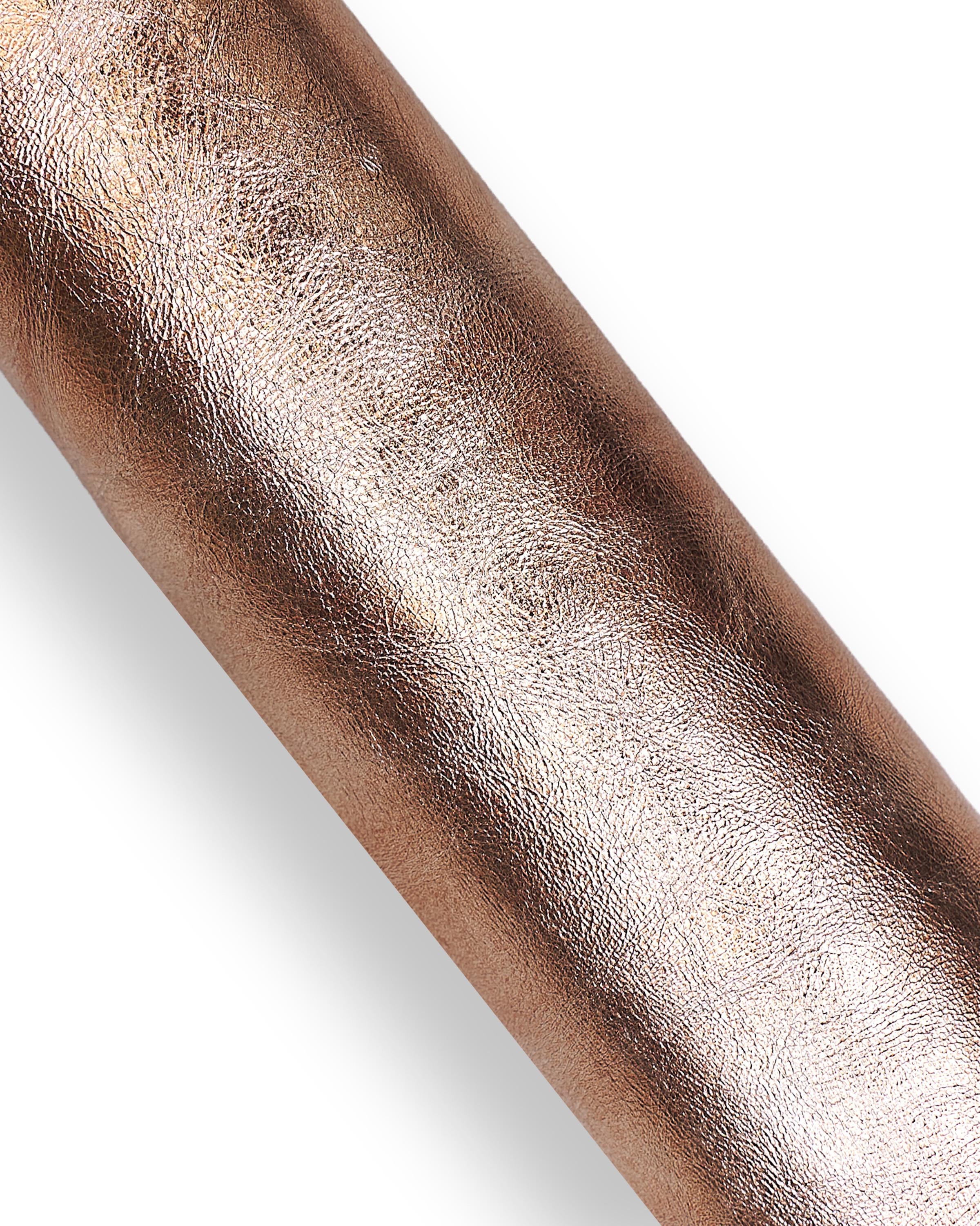 Warm Tone Leather Hides Copper Bronze Cognac Italian Designer Skins Luxury Fashion Leather Selection B18362-MT(ST)