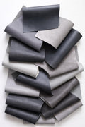 Grey Leather Small Cut, Shades of Mixed Softness and Finishes Random Selection 1.0 to 1.3 mm 2-3 oz 1 lbs - 2 lbs B119