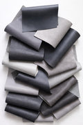 Grey Leather Small Cut, Shades of Mixed Softness and Finishes Random Selection 1.0 to 1.3 mm 2-3 oz 1 lbs - 2 lbs B119