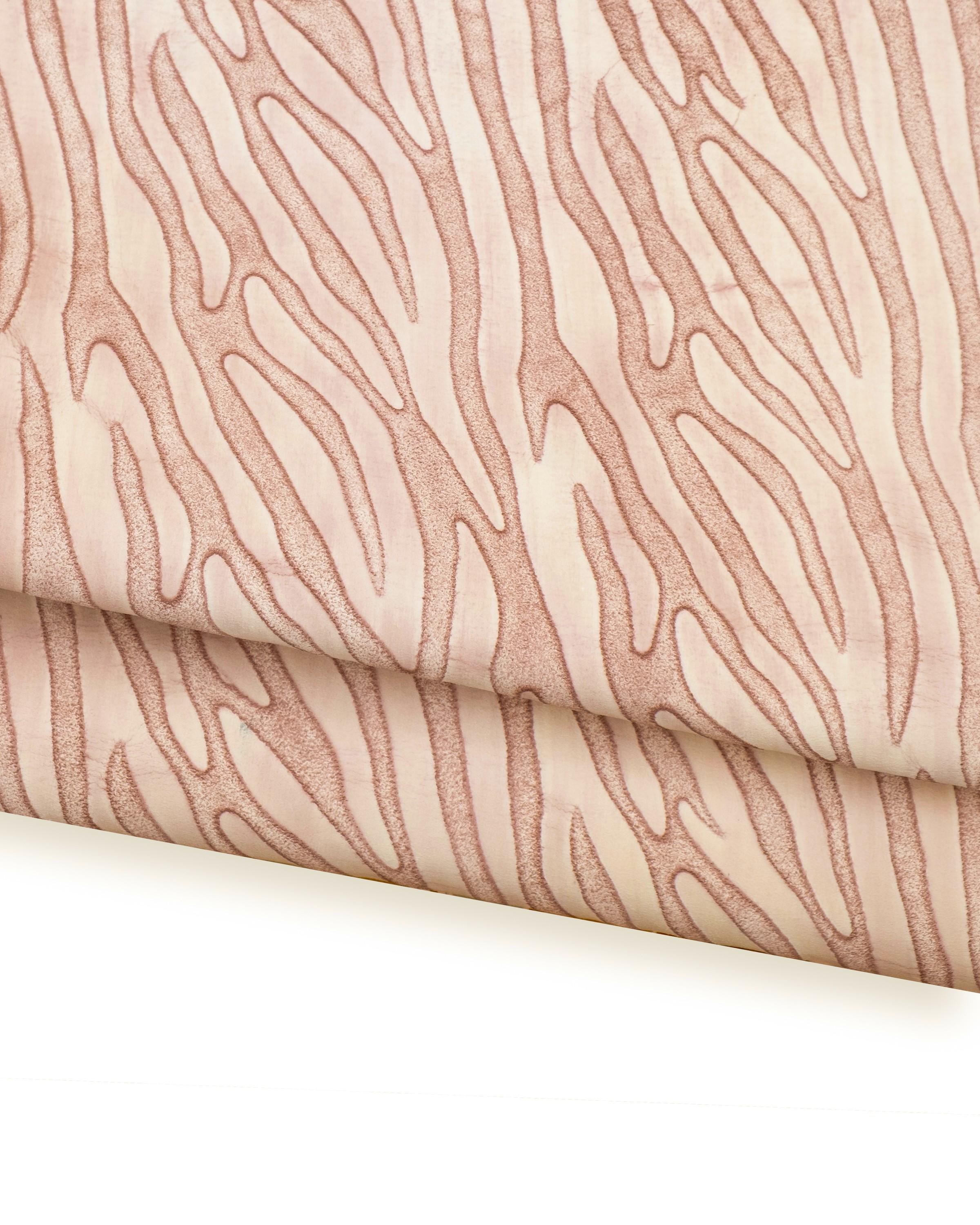 Beige brown zebra print leather hide, animal print leather skin tone on tone, elegant striped pattern B18777-ST La Garzarara