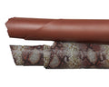 Brown PYTHON leather hide smooth and reptile embossed, warm cognac snake pattern textured skin full hides set B17168-ST La Garzarara