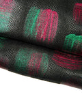Black Brushstroke Leather skin, Glitter Hand painted goatskin, Hand crafted hide B18400-DM La Garzarara