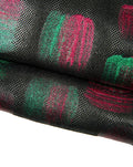 Black Brushstroke Leather skin, Glitter Hand painted goatskin, Hand crafted hide B18400-DM La Garzarara