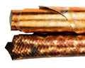 Copper Leather Hides Fantasy Print Italian Skins Burnt Orange Rust Cognac Designer Leather Collection B18303-MT(ST) La Garzarara