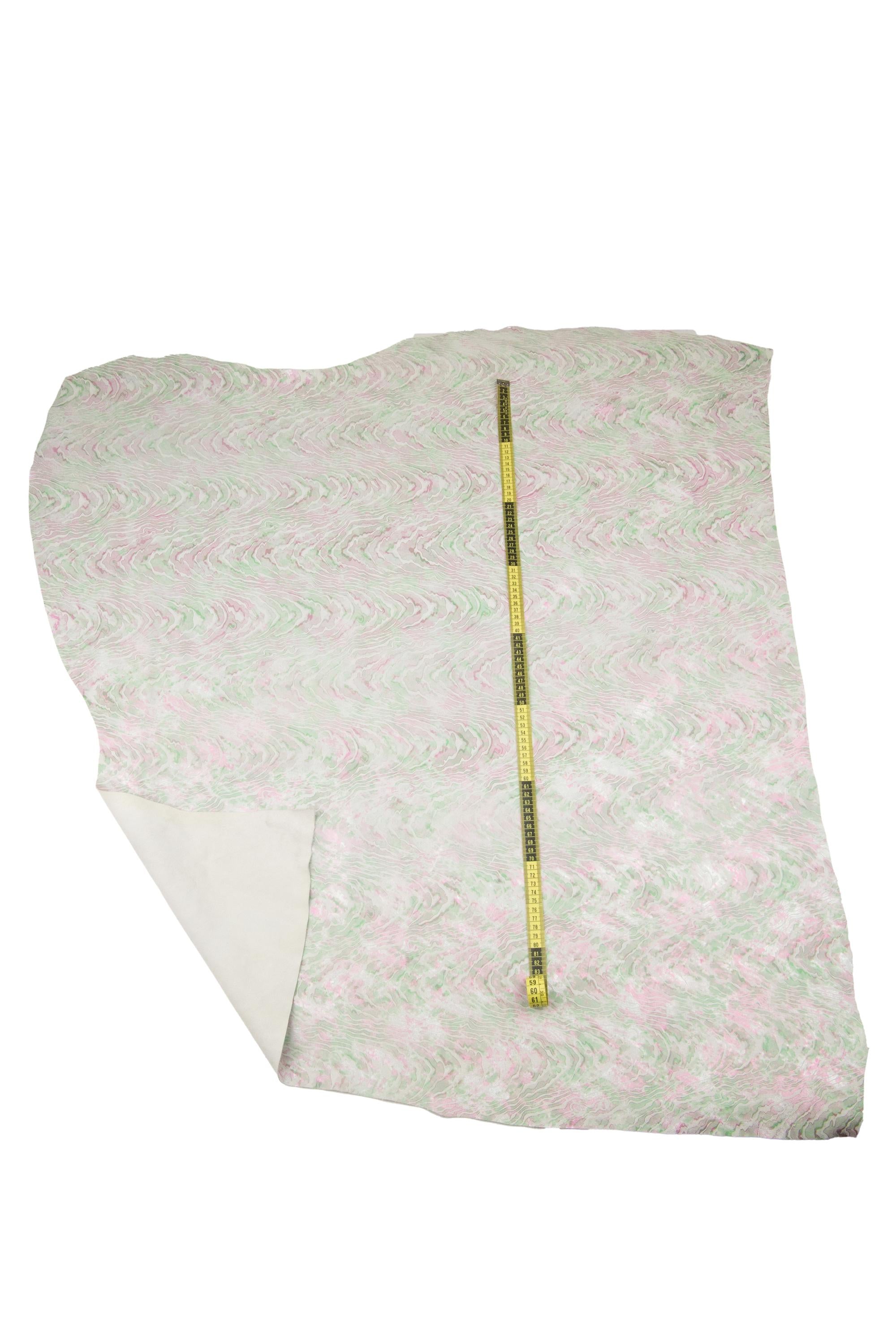 Pastel Marble multicolor Leather skin, Abstract Swirl hide, colorful printed Fashion Leather B18616-MT(st)