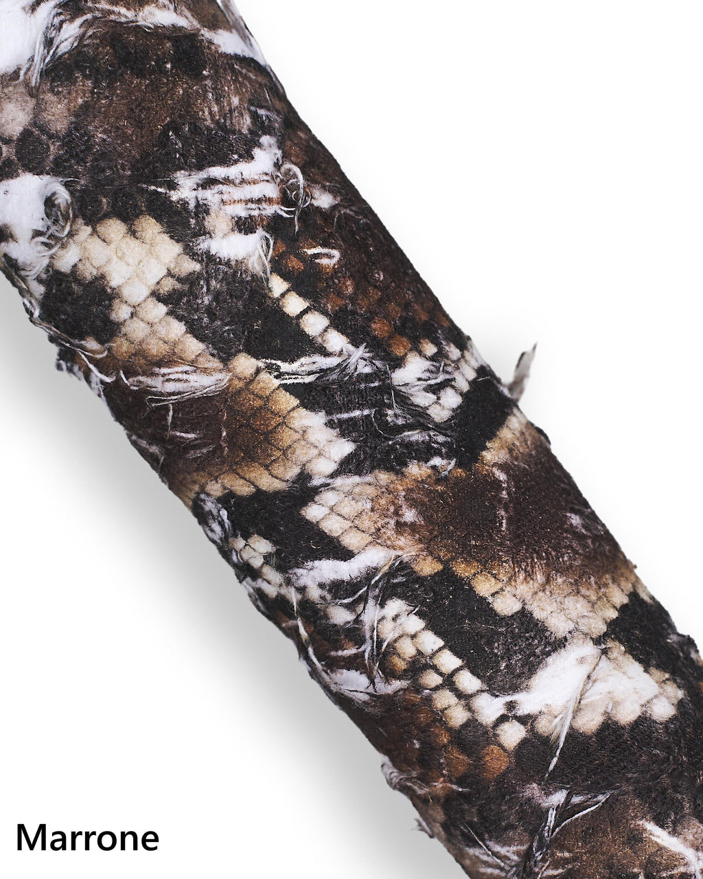 PYTHON printed leather hides, soft reptile skins that are coupled with a FABRIC, 1.0-1.2 mm B18359-ST La Garzarara