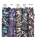 PYTHON printed leather hides, soft reptile skins that are coupled with a FABRIC, 1.0-1.2 mm B18359-ST La Garzarara