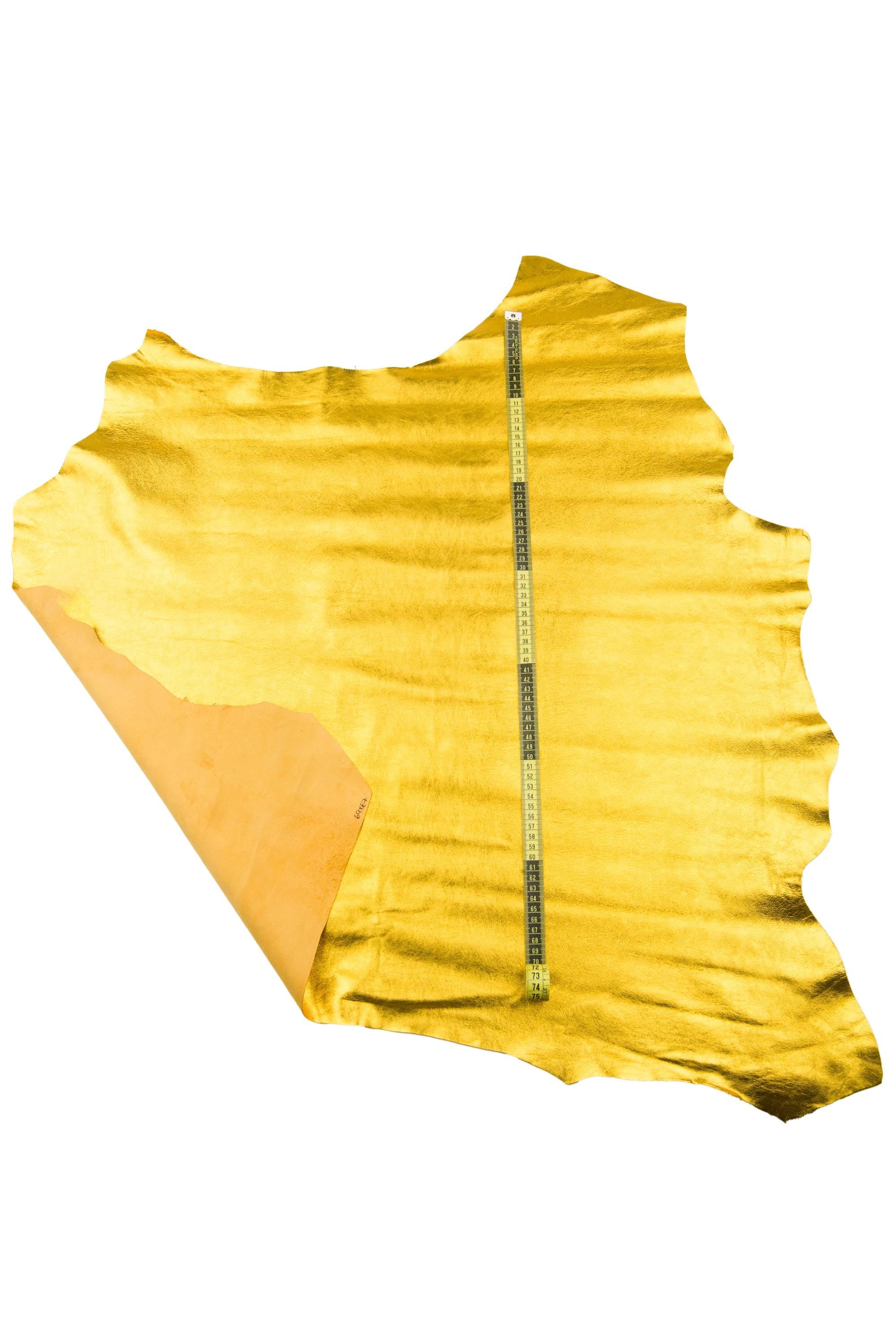 Nappa GOLD leather skin, soft metallic lambskin, bright hide for hobbyists B18660-MT(st) La Garzarara