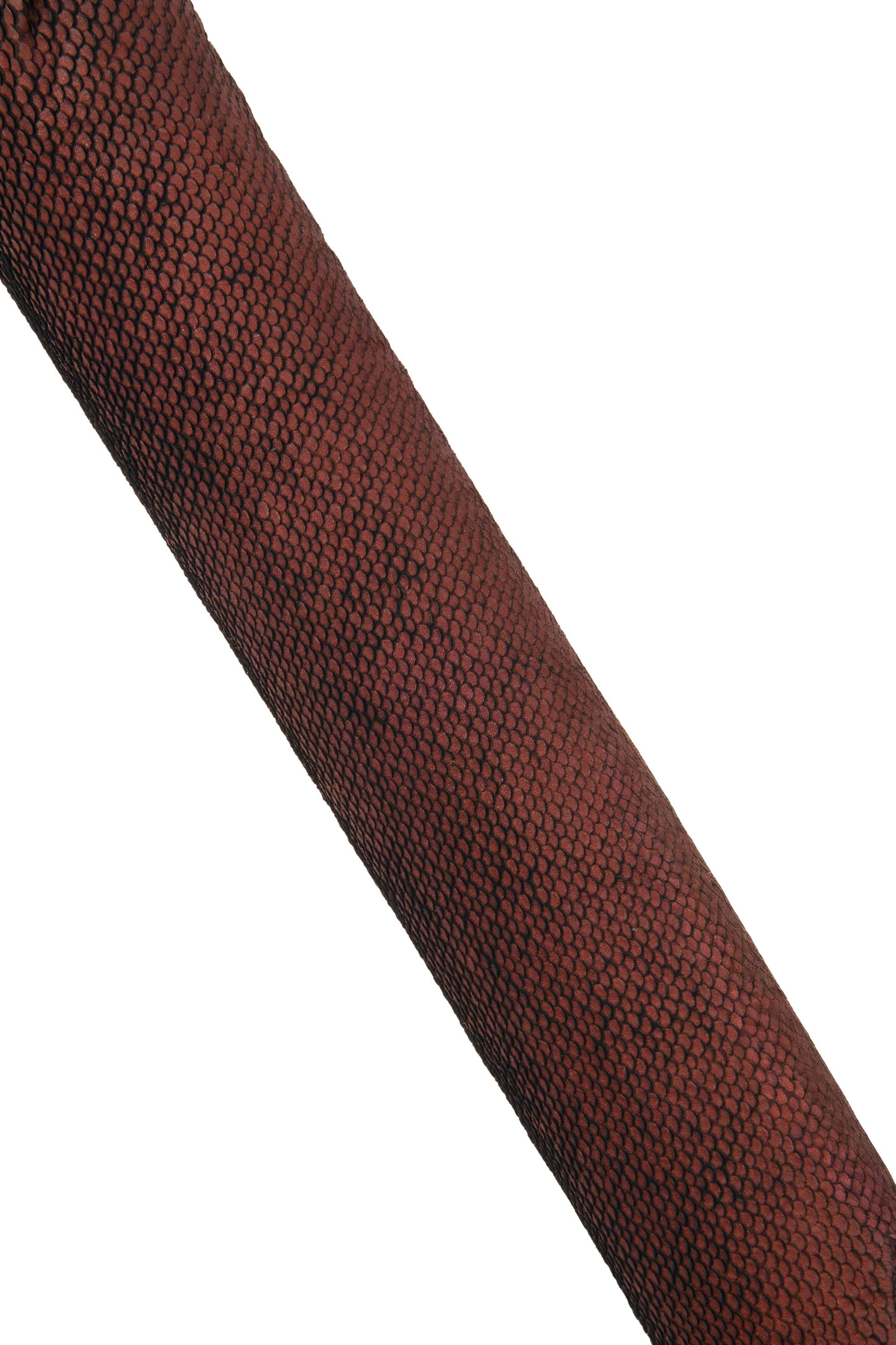 Rust textured leather skin, soft calfskin fabric look, cooper printed leather hide for diy projects B18601-VT La Garzarara