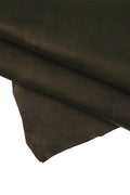 Green goat leather skin vegetable tanned CRINKLED effect, distressed soft goatskin with light dark shades 0.7–0.9 mm B16479-VT La Garzarara