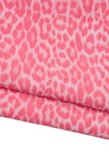 Pink LEOPARD texture on pink suede goatskin, CHEETAH printed skin, soft animal printed skin, ideal for diy projects B18710-ST La Garzarara