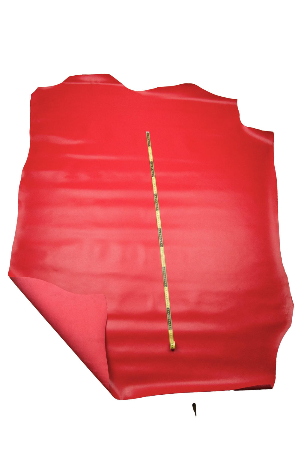 Red EMBOSSED leather hide, SAFFIANO - like printed cowhide, glossy calfskin 1.4 - 1.6 mm, ideal for bags B18749-TU La Garzarara