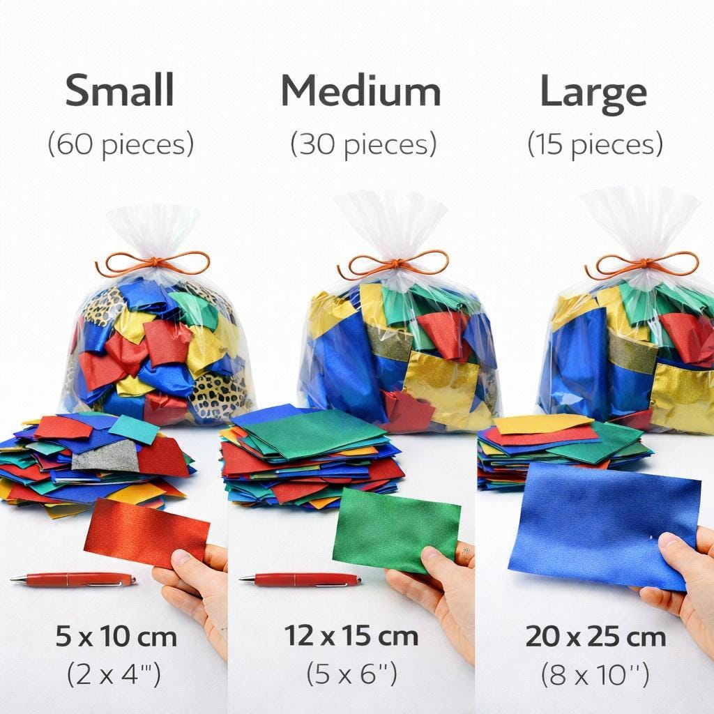 Colorful Leather Scraps, Metallic Italian Leather Pieces, Random Assortment, Choose Size, Bright Offcuts foiled Leather