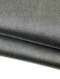 Black Silver Metallic Leather Hide, Shagreen Effect, Pearl Texture Leather, Designer Leather 1.5 - 1.6 mm B18707-MT(st) La Garzarara