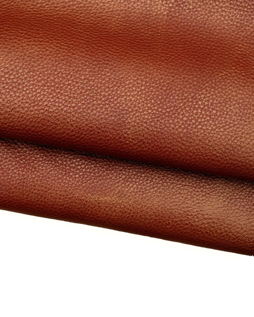 Brick red PEBBLE grain printed cowhide, soft metallic gold GLITTER leather hide, calfskin 1.0 - 1.2 mm B18769-MT La Garzarara