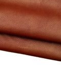 Brick red PEBBLE grain printed cowhide, soft metallic gold GLITTER leather hide, calfskin 1.0 - 1.2 mm B18769-MT La Garzarara