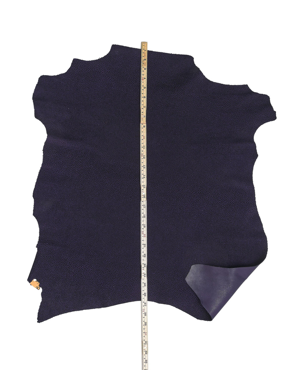 Blue STINGRAY effect leather, shagreen textured leather hide, micro pebble skin for luxury bags 0.9 - 1.1 mm B17199-ST La Garzarara