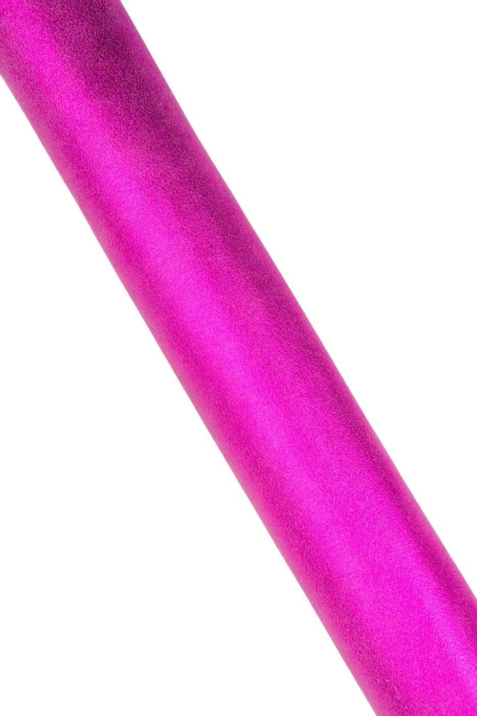 Vintage Fuchsia Metallic Leather Hide, Distressed Shimmer Laminated Leather skin, goatskin for Shoes Leathercraft, B18714-MT La Garzarara