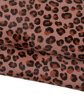 LEOPARD printed HAIR ON leather hide, antique pink - black - brown cheetah textured pony calfskin, soft cowhide for crafting B18643-cv