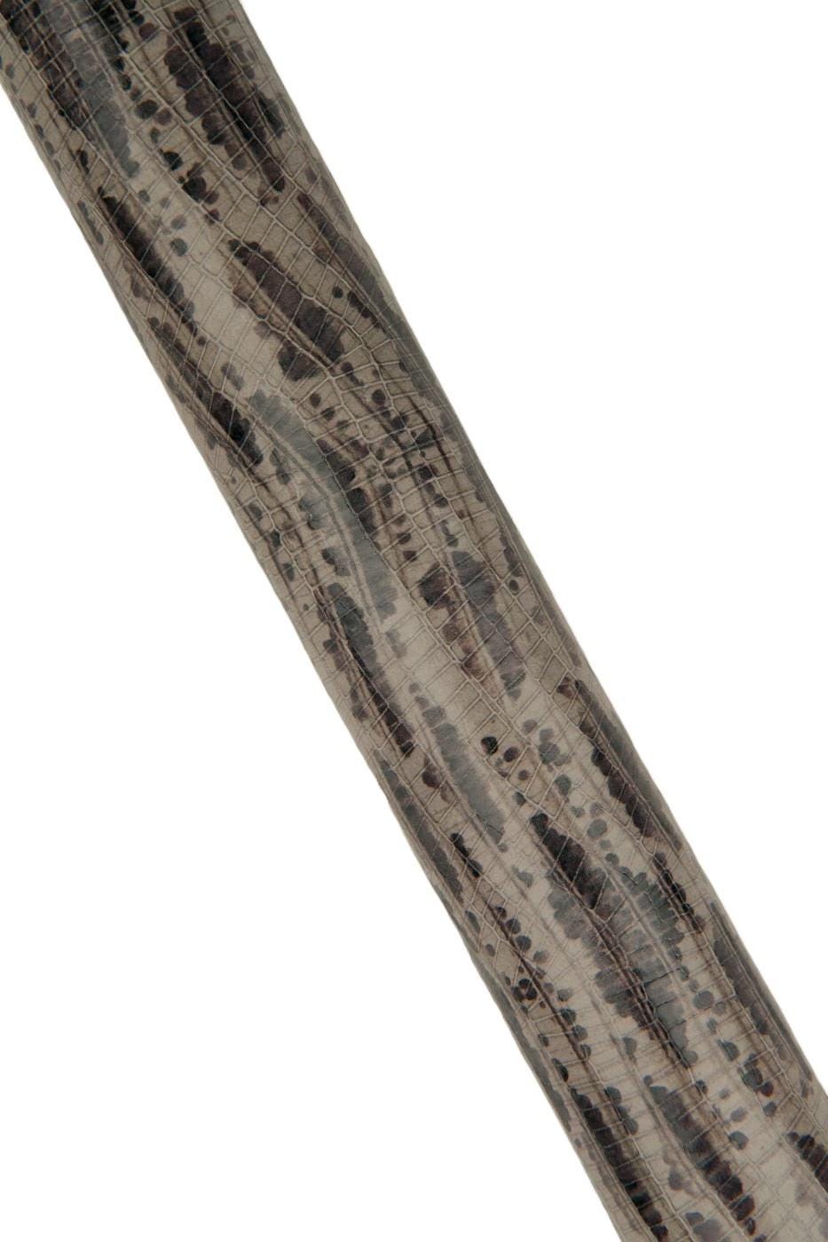 Grey Lizard textured leather hide, reptile printed calfskin, animal pattern on glossy soft cowhide B18732-ST La Garzarara