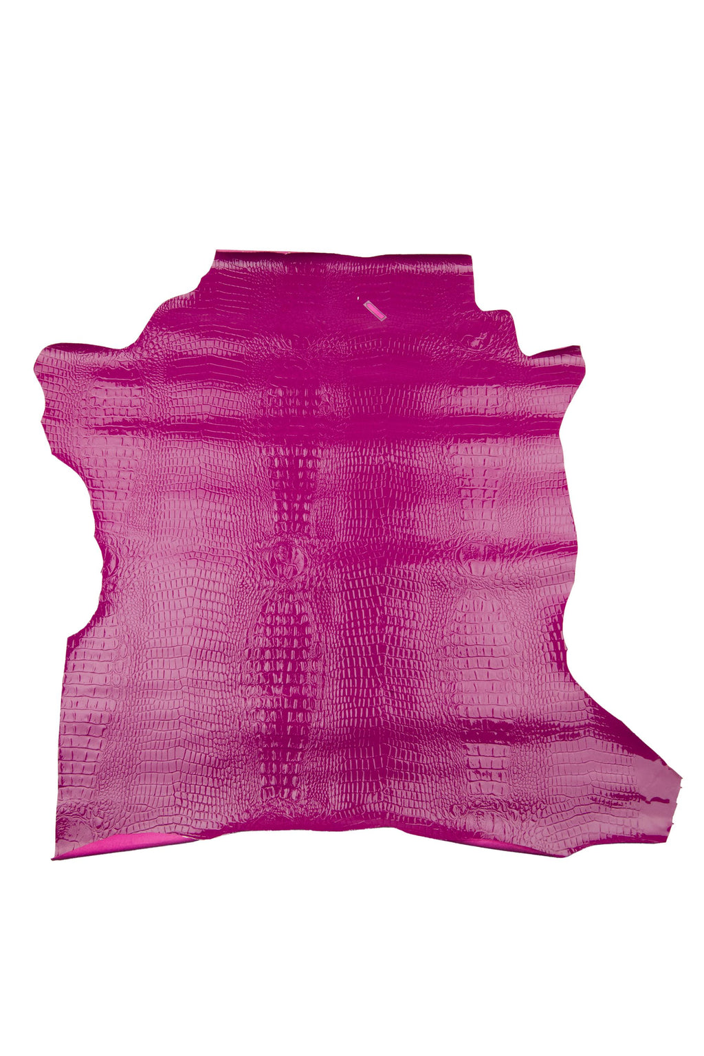 Hot pink CROCODILE leather hide, antique pink, purple ALLIGATOR printed cowhide, glossy baby calf for crafters B18677-ST La Garzarara