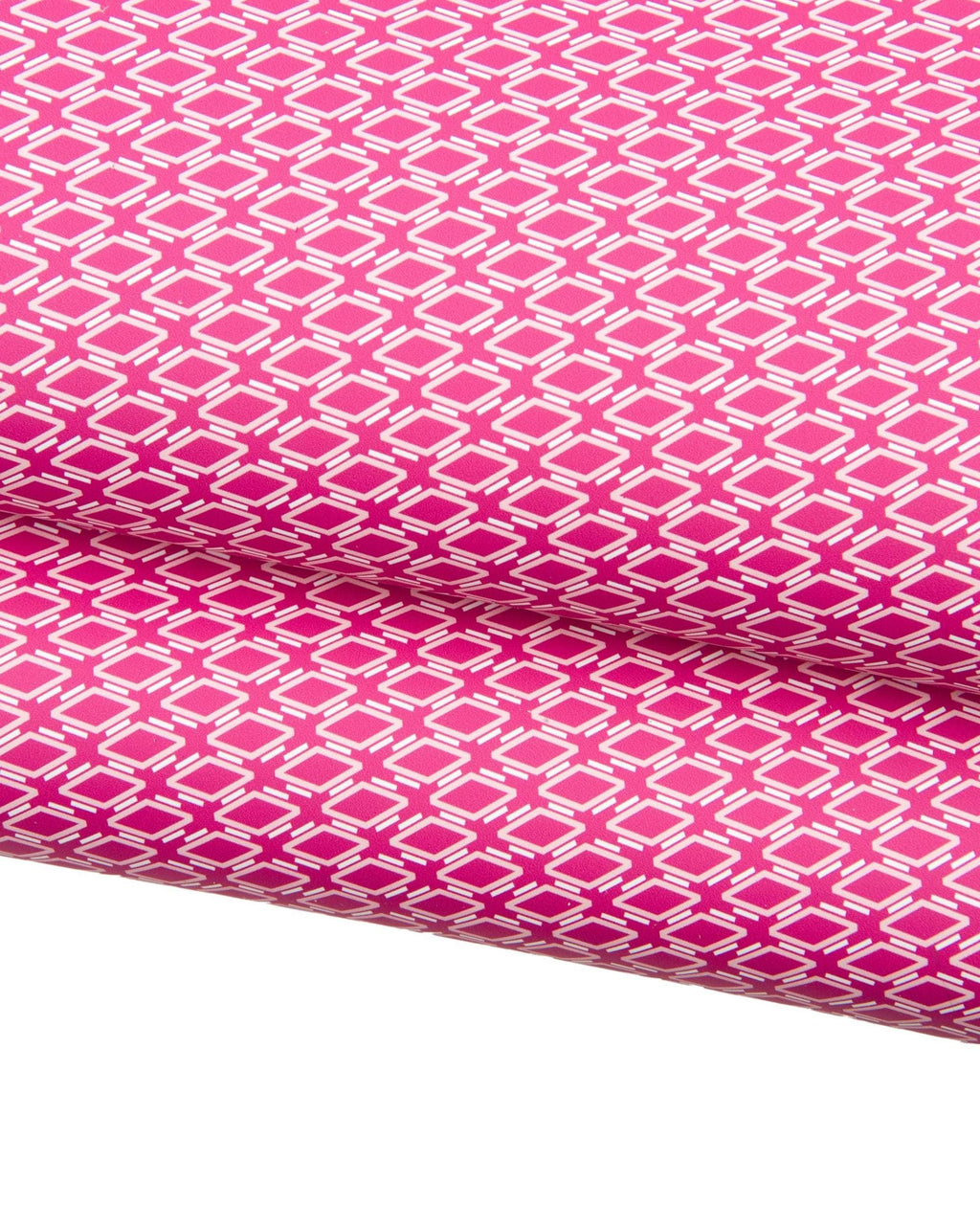 Pink magenta DIAMOND printed leather hide, geometrical SQUARE pattern on cowhide, matt calfskin 1.0 - 1.2 mm B18860-ST La Garzarara