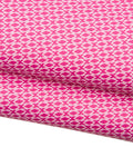 Pink magenta DIAMOND printed leather hide, geometrical SQUARE pattern on cowhide, matt calfskin 1.0 - 1.2 mm B18860-ST La Garzarara